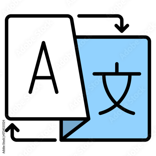 Language lineal color icon