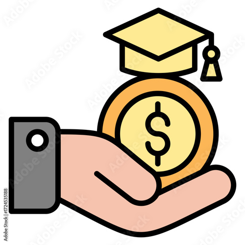 Student Loan lineal color icon