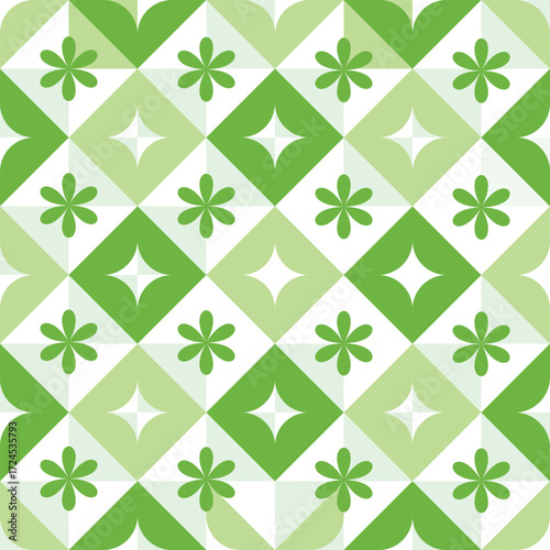Green tone geometric background