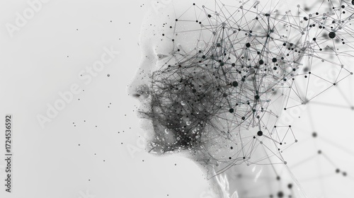 Abstract profile network graphic