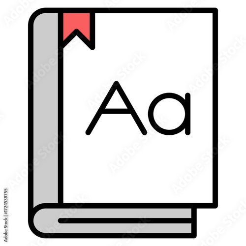 Vocabulary lineal color icon