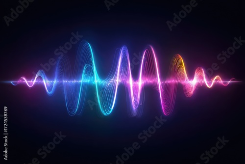 Abstract waveform graphic with vibrant colors