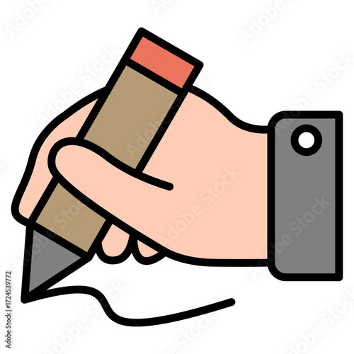 Writing lineal color icon