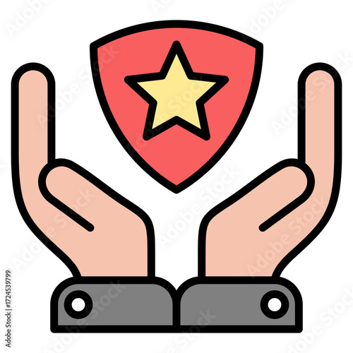 Belief lineal color icon