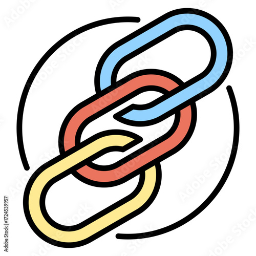 Link lineal color icon