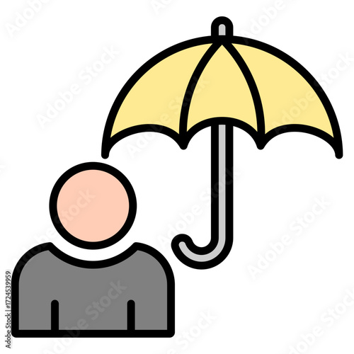 Insurer lineal color icon