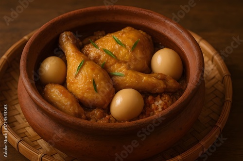“Gà muối nổ Bình Định” (Binh Dinh-style salt-baked chicken) 
