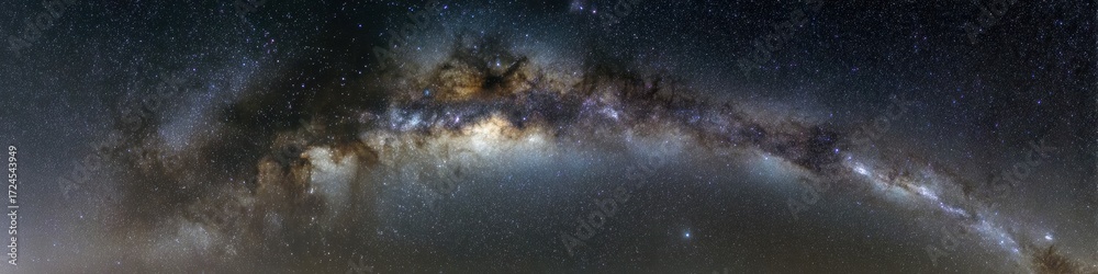 Fototapeta premium Premium Cosmic Solar Eclipse with Milky Way Galaxy and Star Clusters Modern Science Inspiration for Digital Marketing and Space Education Content