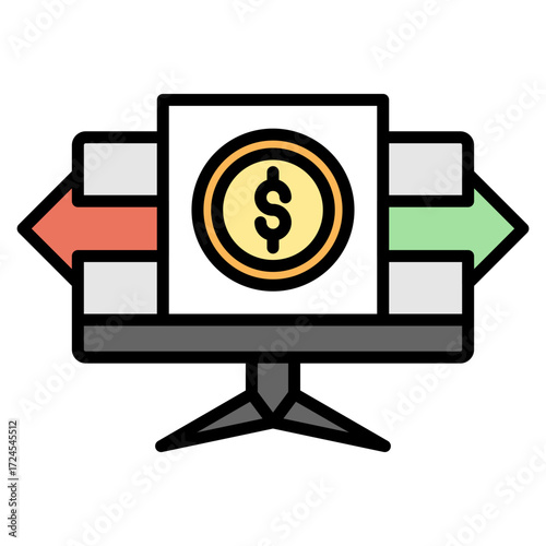 Transfer lineal color icon