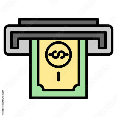 Withdraw lineal color icon