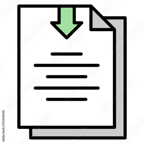 Receive lineal color icon