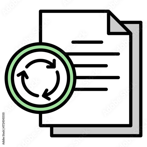 Reduce Paper lineal color icon