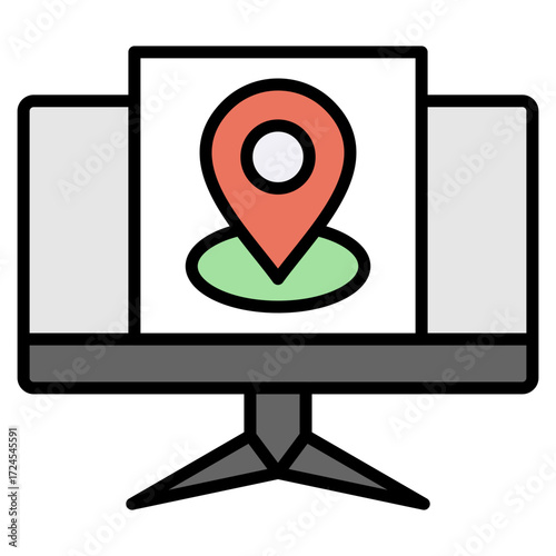 Ip Address lineal color icon