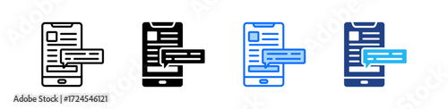 Chat Icon Set Multiple Style Collection