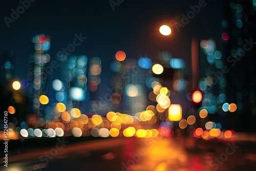 Blurry night city lights (4)