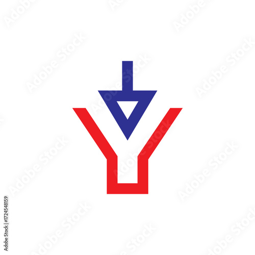 Y arrow logo vector template