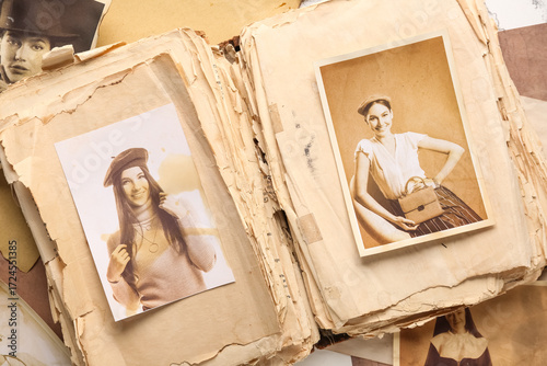 Old album with photos of re...