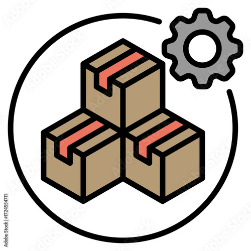 Product lineal color icon
