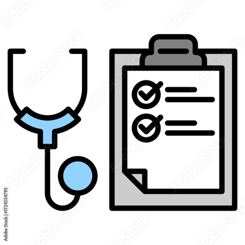 Diagnosis lineal color icon