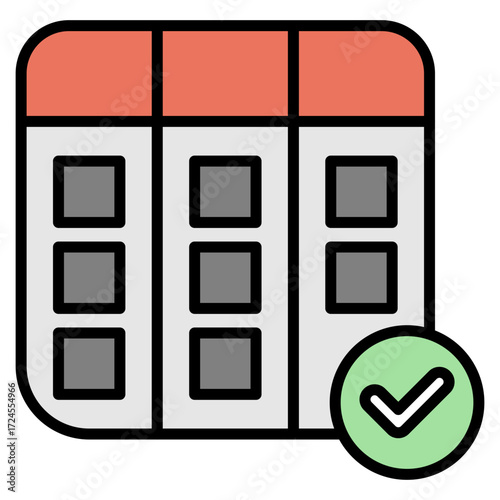 Kanban lineal color icon