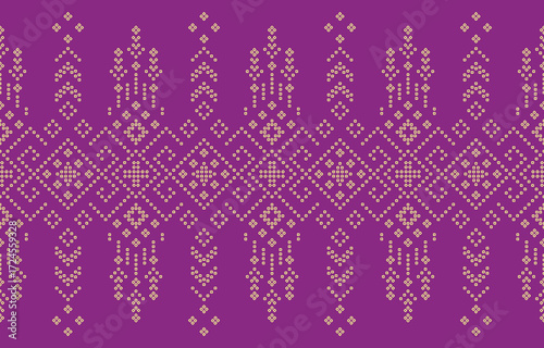 Ethnic Pattern. Ethnic India Bhandhani seamless pattern for embroidery, textile decoration and tile design.