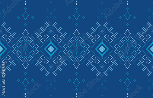 Ethnic Pattern. Ethnic India Bhandhani seamless pattern for embroidery, textile decoration and tile design.