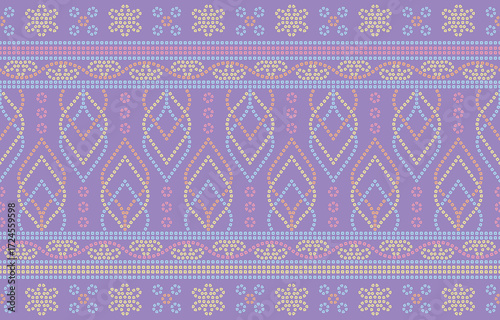 Ethnic Pattern. Ethnic India Bhandhani seamless pattern for embroidery, textile decoration and tile design.