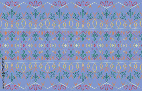 Ethnic Pattern. Ethnic India Bhandhani seamless pattern for embroidery, textile decoration and tile design.