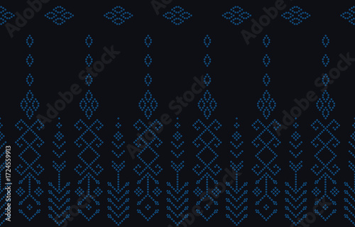 Ethnic Pattern. Ethnic India Bhandhani seamless pattern for embroidery, textile decoration and tile design.