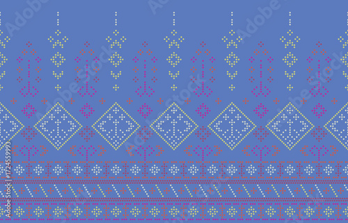 Ethnic Pattern. Ethnic India Bhandhani seamless pattern for embroidery, textile decoration and tile design.