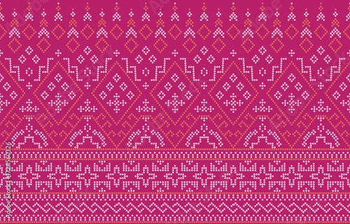 Ethnic Pattern. Ethnic India Bhandhani seamless pattern for embroidery, textile decoration and tile design.