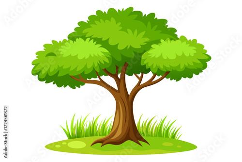 tree with green grass