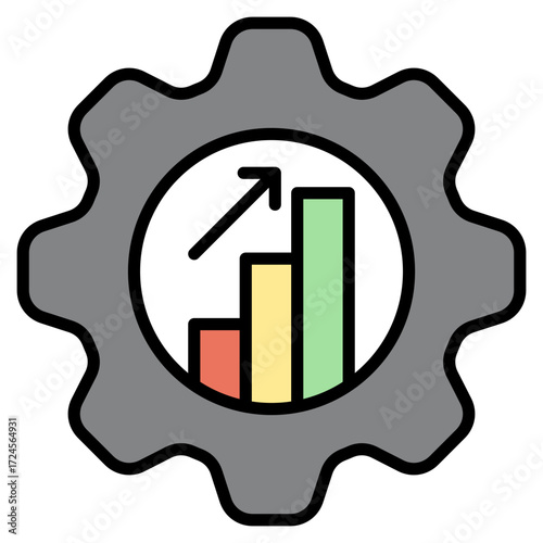 Optimization lineal color icon