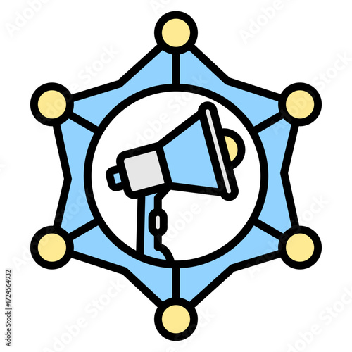 Viral lineal color icon