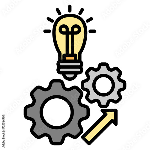 Development lineal color icon