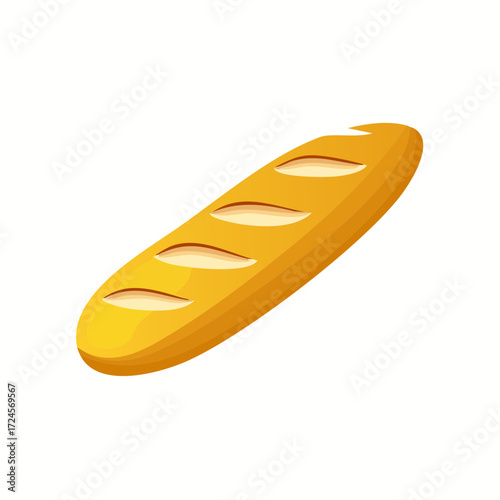 フランスパンのベクターイラスト素材シンプルデザイン