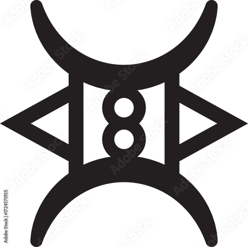 Asetena Pa Adinkra African symbol for indulgence and wealth.