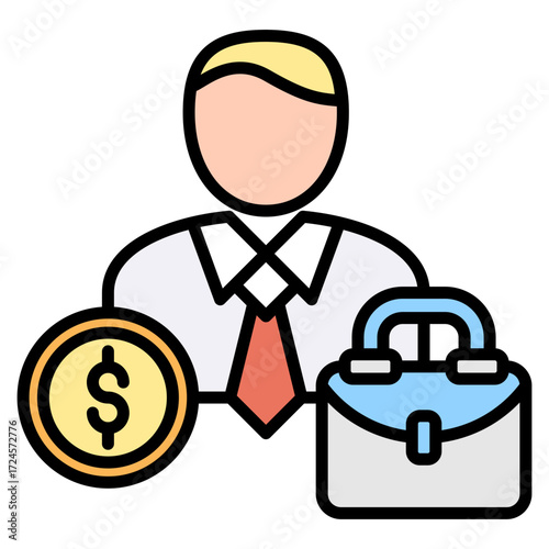 Depositor lineal color icon