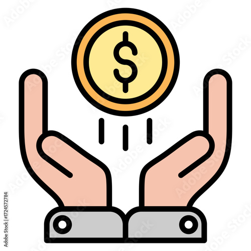 Capital lineal color icon