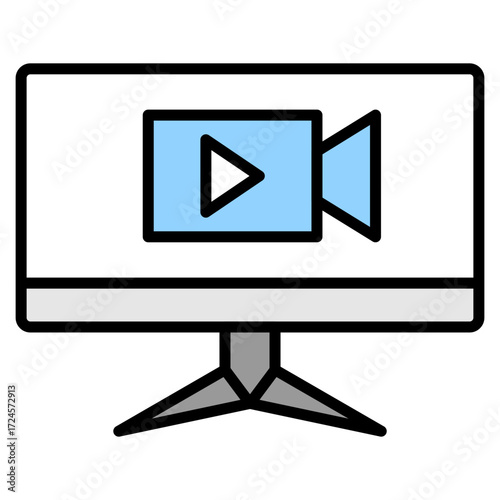 Streaming lineal color icon