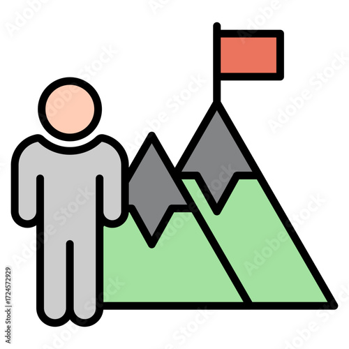 Purpose lineal color icon