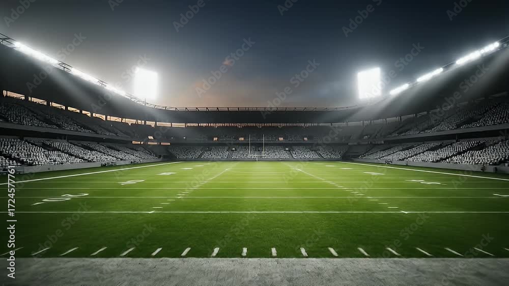 custom made wallpaper toronto digitalEmpty American Football Stadium at Dusk with Lights On, Ready for Game Day Spectacle