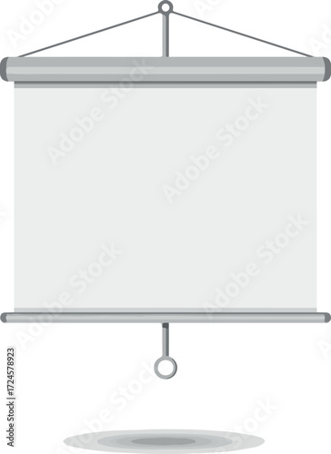 Blank Projection Screen for Presentations and Displaying Information in a Classroom.
