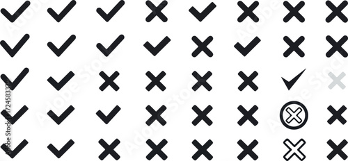 Checkmark and Cross Icons.