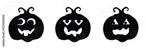 set of halloween pumpkins EPS 10
