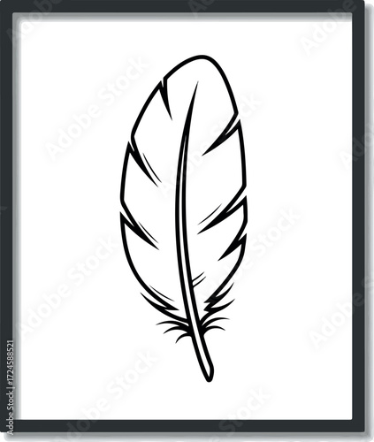 Elegant feather illustration showcasing intricate details and delicate design elements.