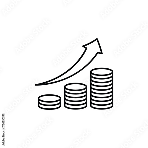 Money Finance Business Line Icon