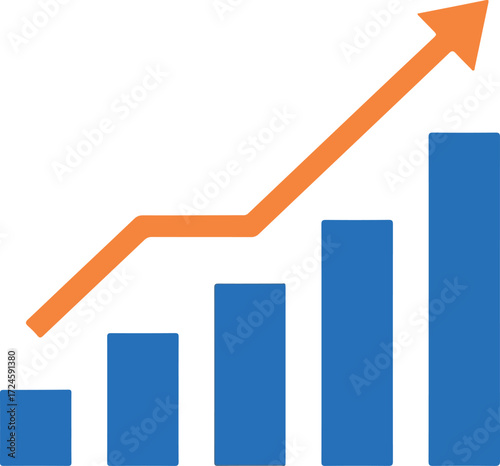 Financial growth chart showing upward trend and positive business performance.