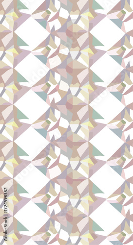 Geometric pattern of repeating shapes with a subtle iridescent effect.