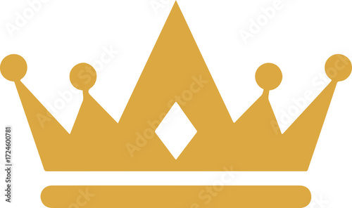 Golden crown symbol of royalty and power representing leadership and authority.
